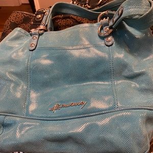 Leather small tote bag